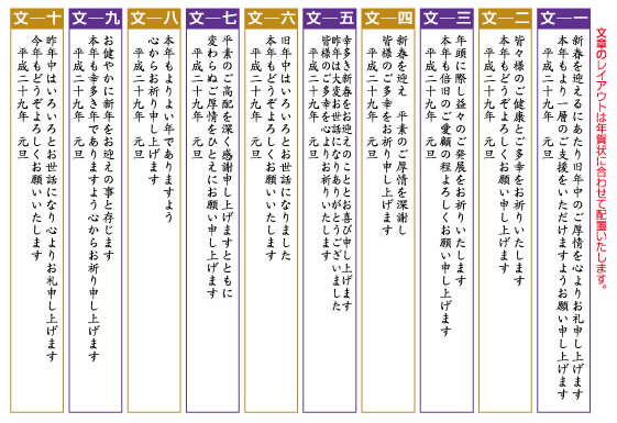 年賀状の文章